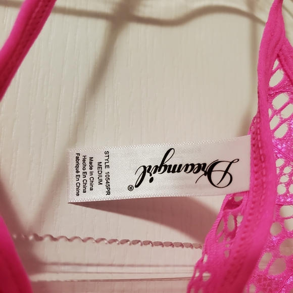 Dreamgirl Mosaic Lace Garter Slip w/ Thong Pink (Size M) - Picture 6 of 16